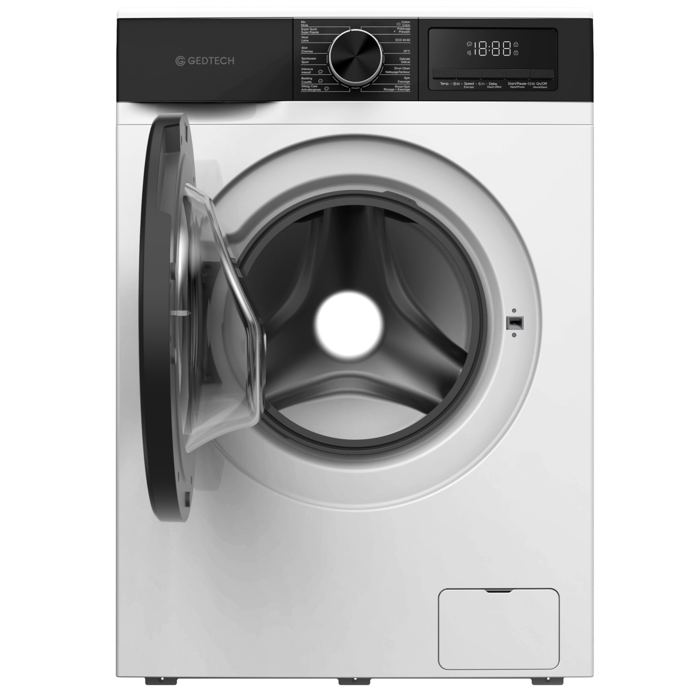 GEDTECH Lave-linge frontal GLL121400WH 12 Kg 1400 tr/mn 16 programmes Blanc