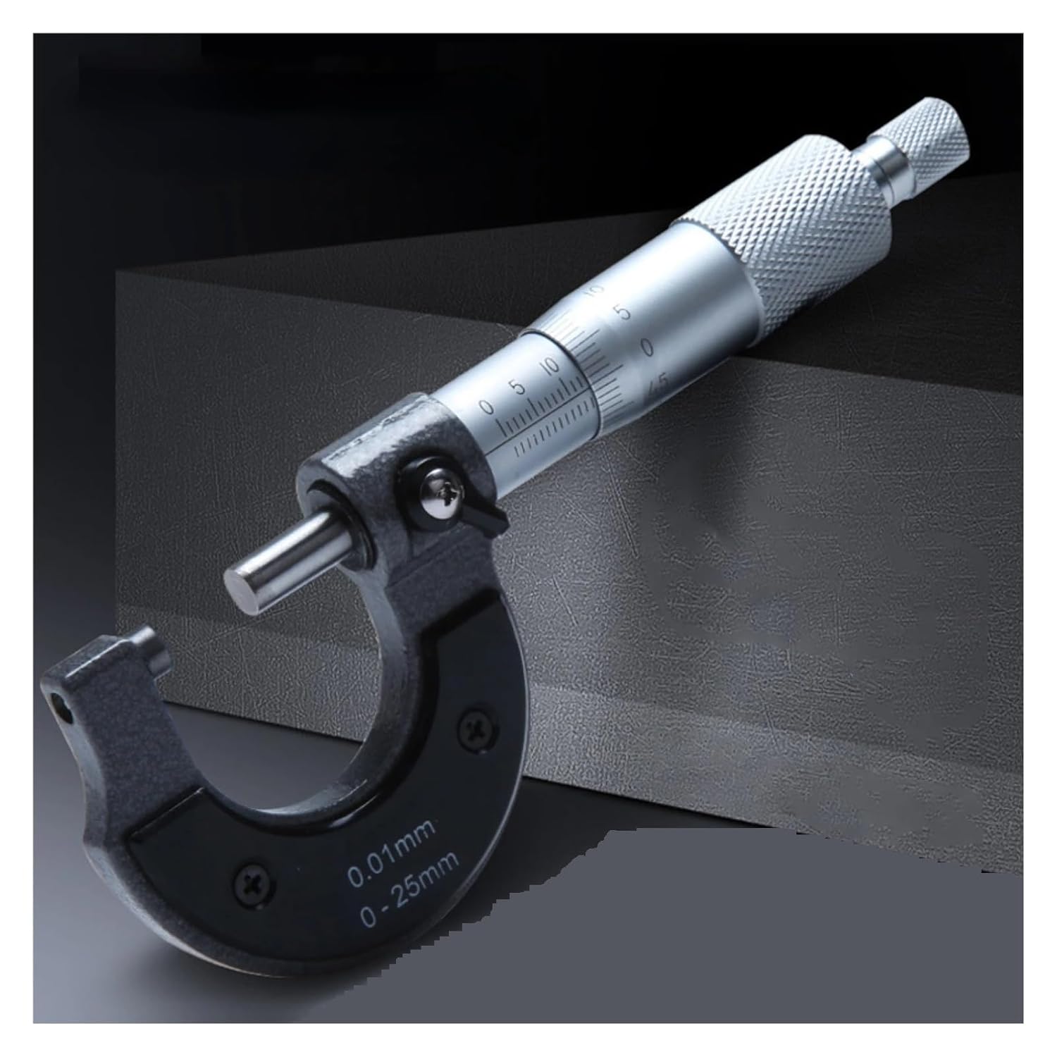1-Pack Portable Outside Micrometer Screw Micrometer High Precision Measurement with Clear Scale