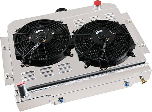 Miniatura 5 de RADREPLA Radiador de aluminio de 4 filas para Jeep CJ5CJ6CJ7 1972-86 CU583 para Jeep Scrambler Cherokee Commando J10J20 3.8L4.2L5.0L L6V8 radiadores