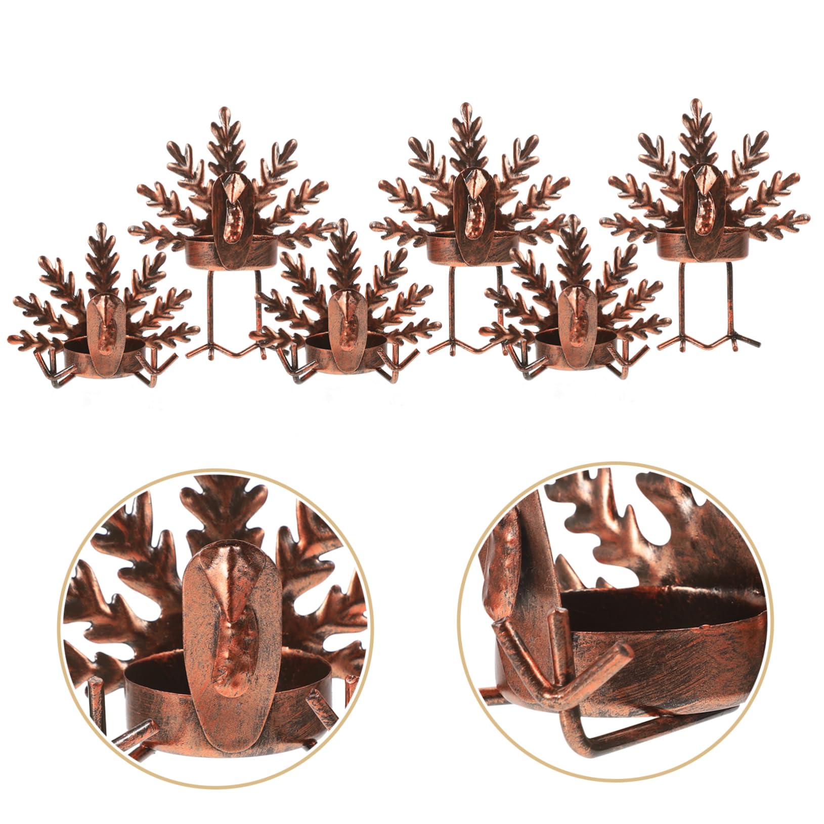 PRETYZOOM 18 Stk Türkei Kerzenhalter Thanksgiving-ornament Tischdekoration Desktop-kerzenhalter- Herbst Kerzenständer Teelichthalter Tisch Kerzenhalter Ernte Kerzenhalter Eisen