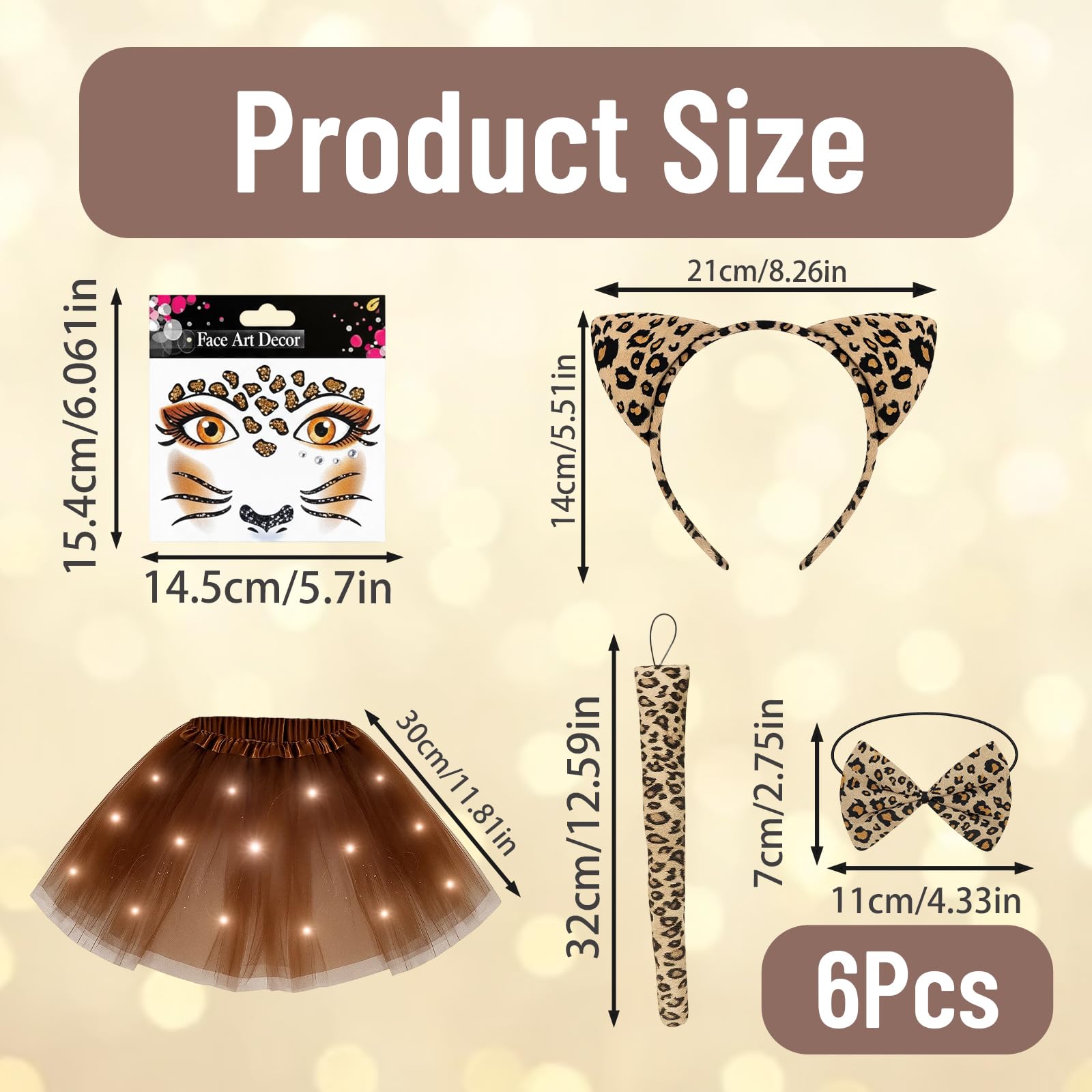 6 PCS Leopard Costume, Halloween Costumes - Image 2