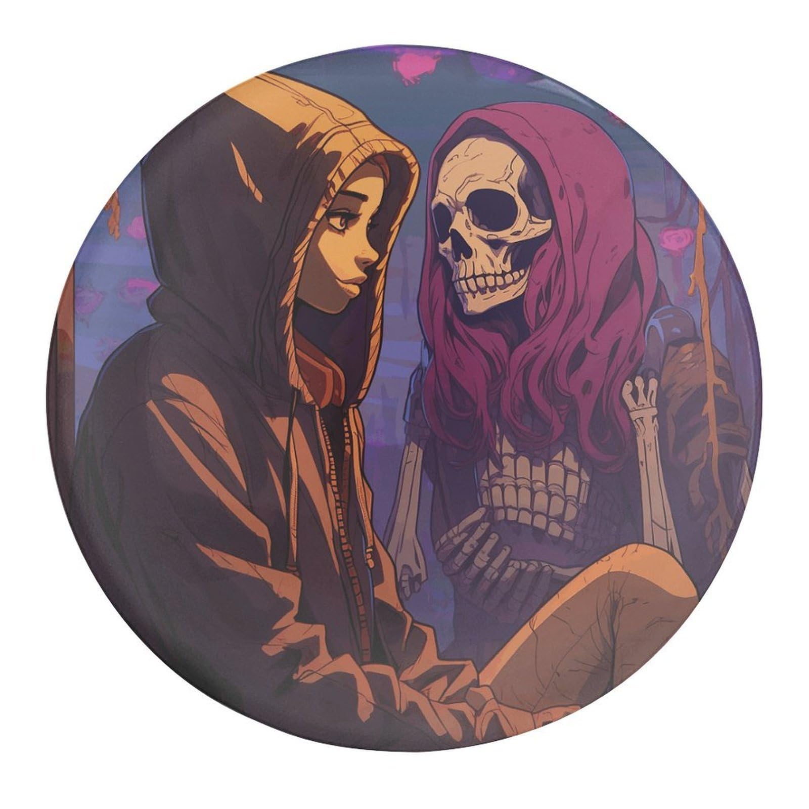 Fekiloot Girls Style-44 And Skull Refrigerator Magnet Fridge Magnet4 Pcs