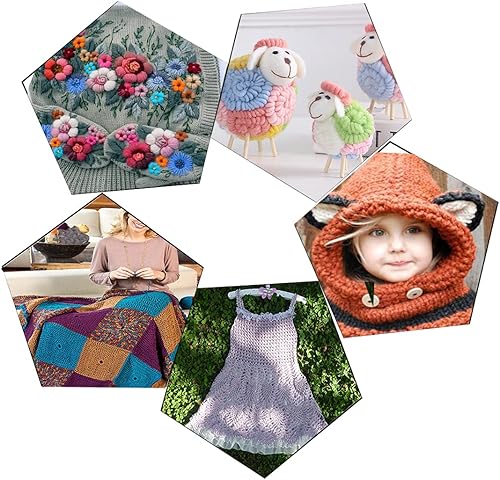 Miniatura 5 de Mdoker Agujas de tejer de aluminio de 13.8 pulgadas, de color, rectas, de un solo punto, para proyectos de tejer, talla 13 de EE. UU. (0.354 in)