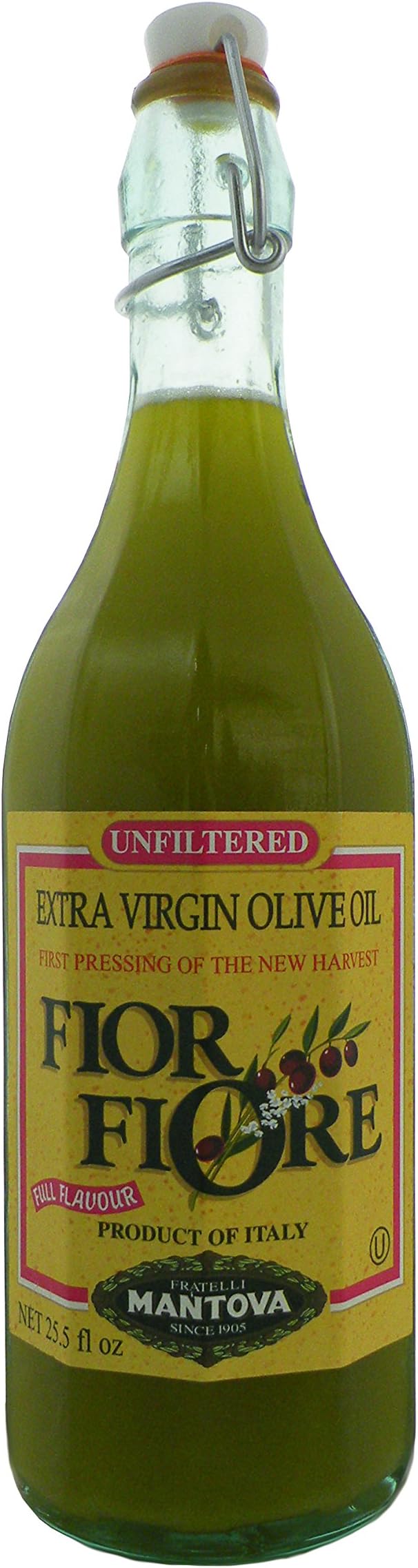 Fior Fiore Unfiltered Extra Virgin Olive Oil, 25 oz, 2 Pack