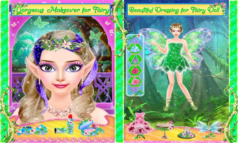 Fairy Tale Fashion Salon - Spa, Make Up and Dress Up - Fairy Tale Princess  Makeover Game