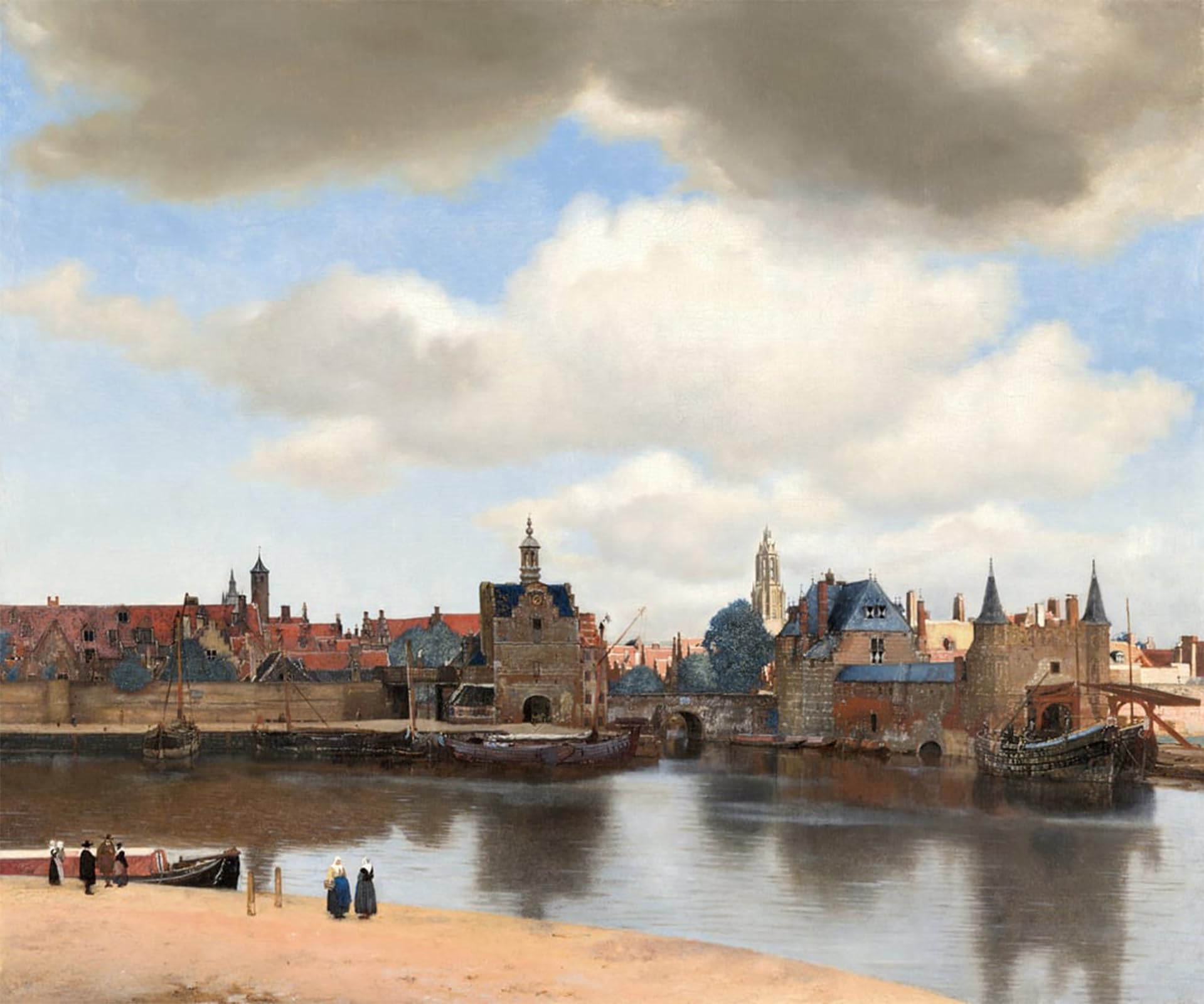 POSTERIIk Famous Modern Artwork Art Mural View of Delft by Jan Vermeer Oil Paintings Pictures for Home Decor 60x90cm