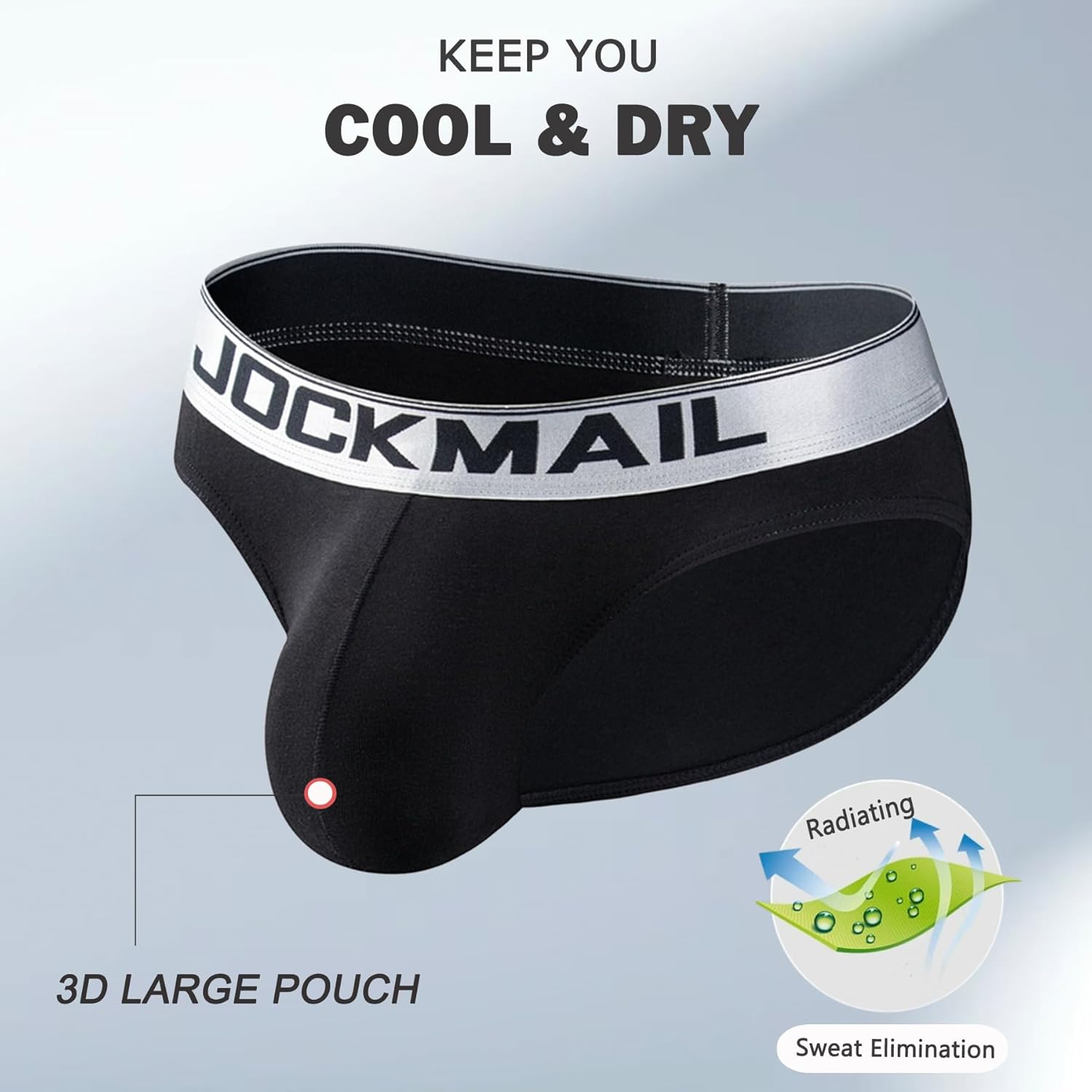 JOCKMAIL Mens Briefs Underwear Men's Cotton Brief Breathable Soft Briefs Sports Underwear for Men - Image 3