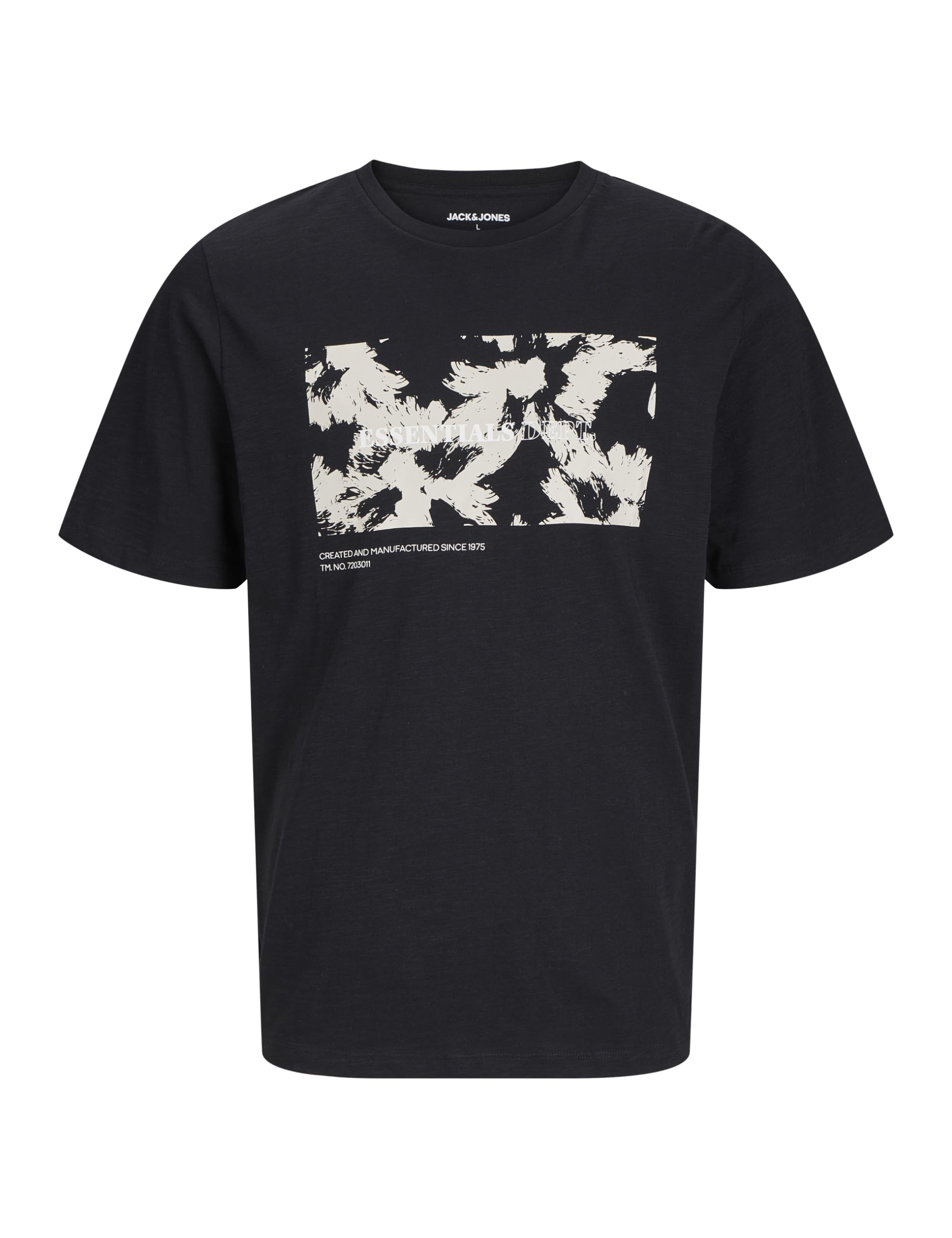 Jack & Jones Jjjeff Monochrome Shape Tee Ss Cre Jnr, czarny, 128