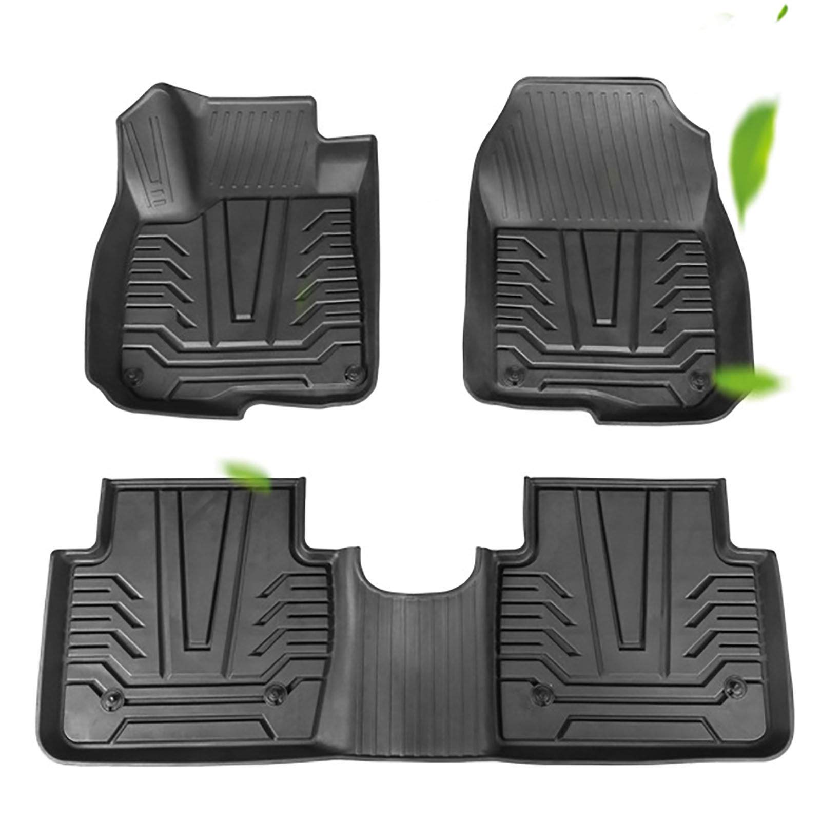 Car Foot Mats Suitable for Ho-nd-a C-R-V(2017+), Tpe Injection Mats, 3D High-Side, Wear-Resistant and Non-Slip, with Drainage Grooves