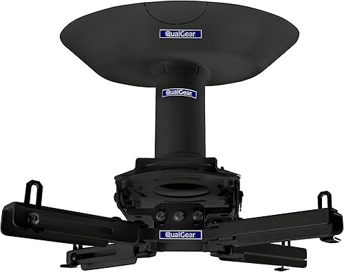 QualGear Pro-AV QG-KIT-CA-3IN-W Kit de montura adaptadora accesoria para proyector para colgarlo del techo, 3" a 1.5", blanco, Negro