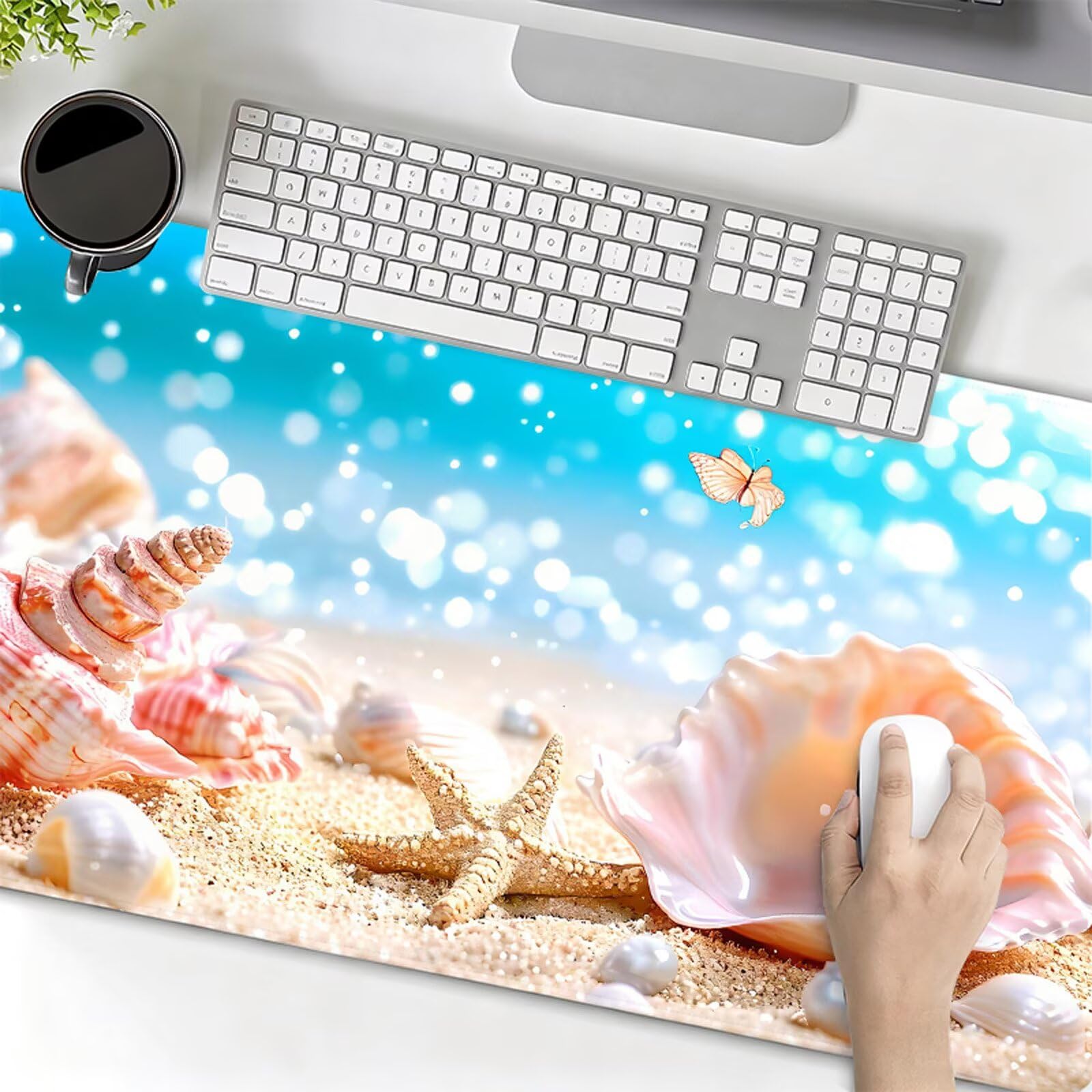 Podkładka pod mysz XXL 1000x500x3mm podkładka pod mysz plażową powłoka poprawia precyzję i szybkość, wodoodporne antypoślizgowe, szyte krawędzie, akcesoria do gier, komputer biurowy, komputer Y7-1197