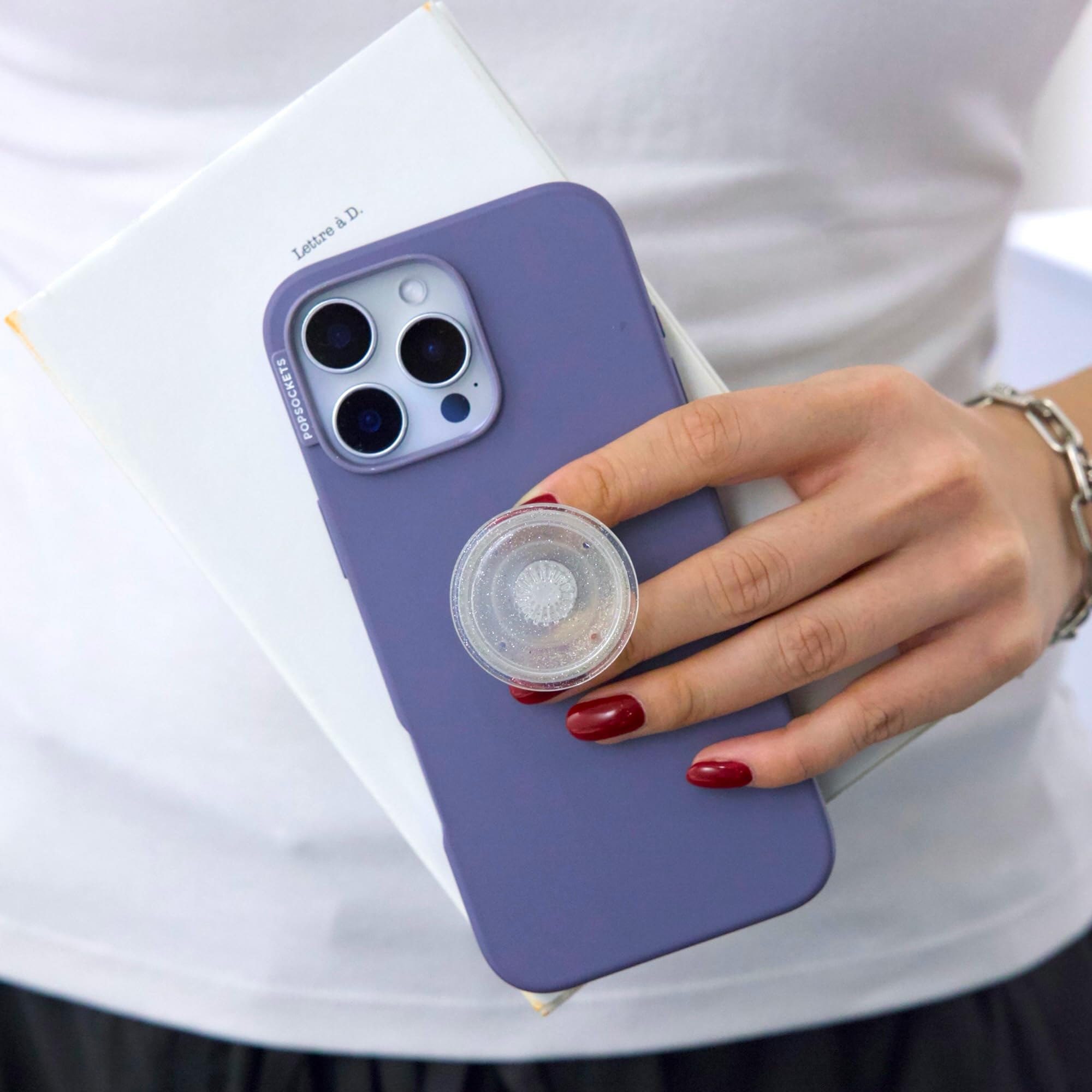 PopSockets Adhesive Phone Grip, Holder- Clear — Amazon image 5