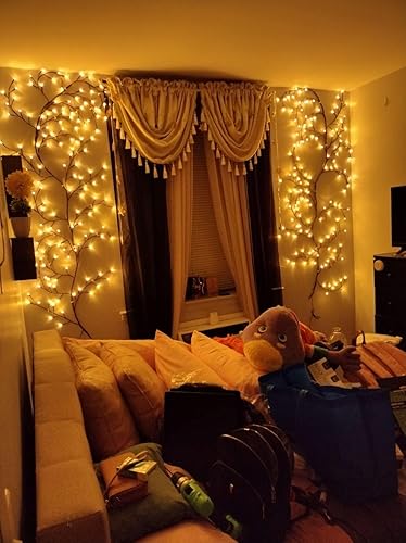 Miniatura 8 de babadeda Luces de vid de sauce encantado con control remoto, luces blancas cálidas y multicolor, luces de pared interiores de Navidad, luces de