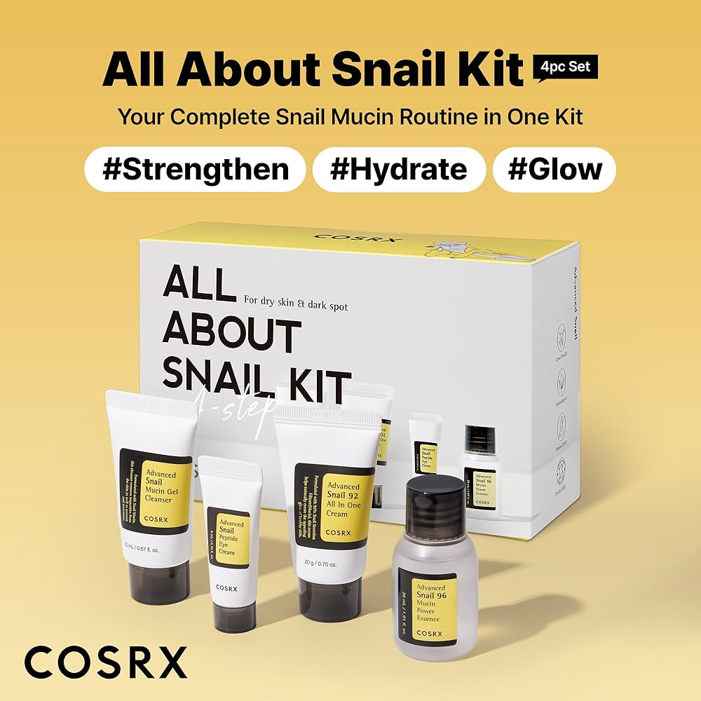 Amazon.com: COSRX All About Snail Mucin Korean Skin Care Set, Mini