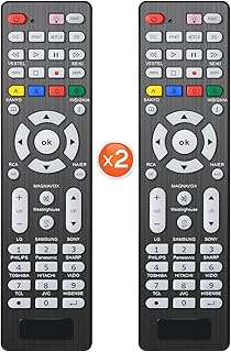 2 PCS Universal TV Remote Control with Light-Up-Button Compatible with LG, Samsung, Philips, Panasonic, Sharp TCL, Vizio, Sony, Sanyo, Toshiba, Insignia, Hisense, JVC, RCA Brands LCD LED 3D TV Remote