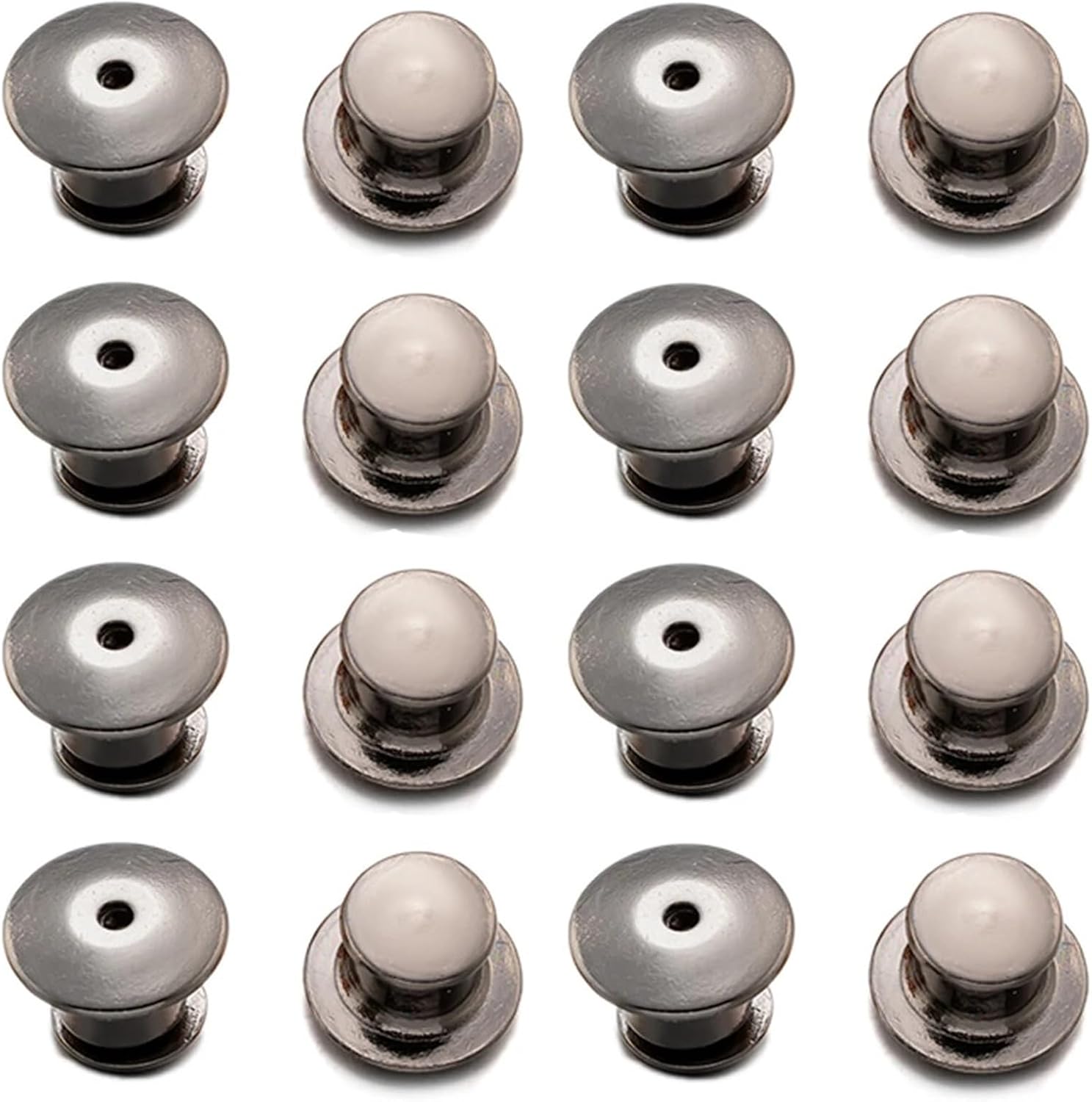 Pin Backs 120pcs Metal Gunblack Brooch Locking Pin Back Keeper Clasp for DIY Lapel Safety Hold Brooches Jewelry Making Accessories for Backing Holder Clasp(Black)