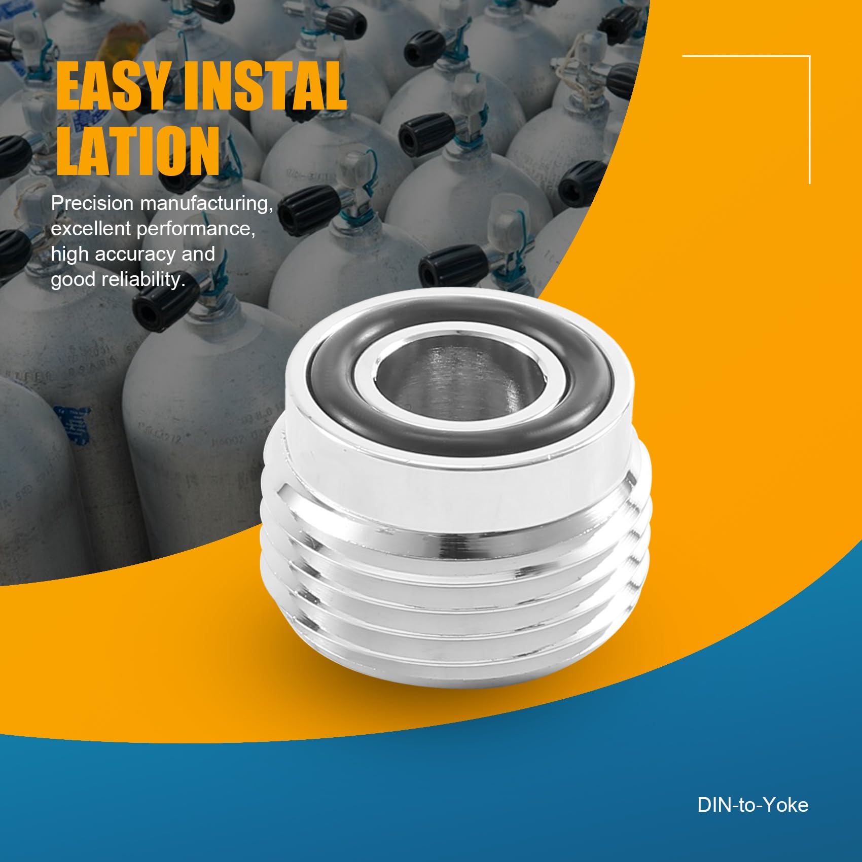 Din to Yoke Insert Tank Valve Adapter Convertidor Skuba Buceo O Anillos una abrazadera convertidor Tech Set