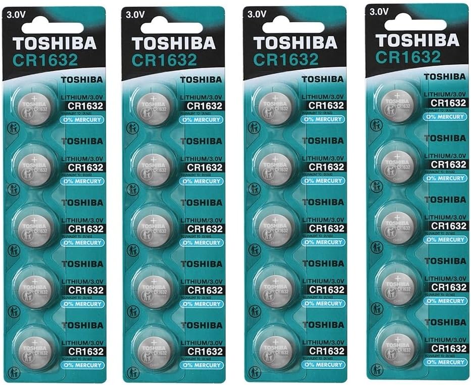 Toshiba CR1632 Battery 3V Lithium Coin Cell (20 Batteries)