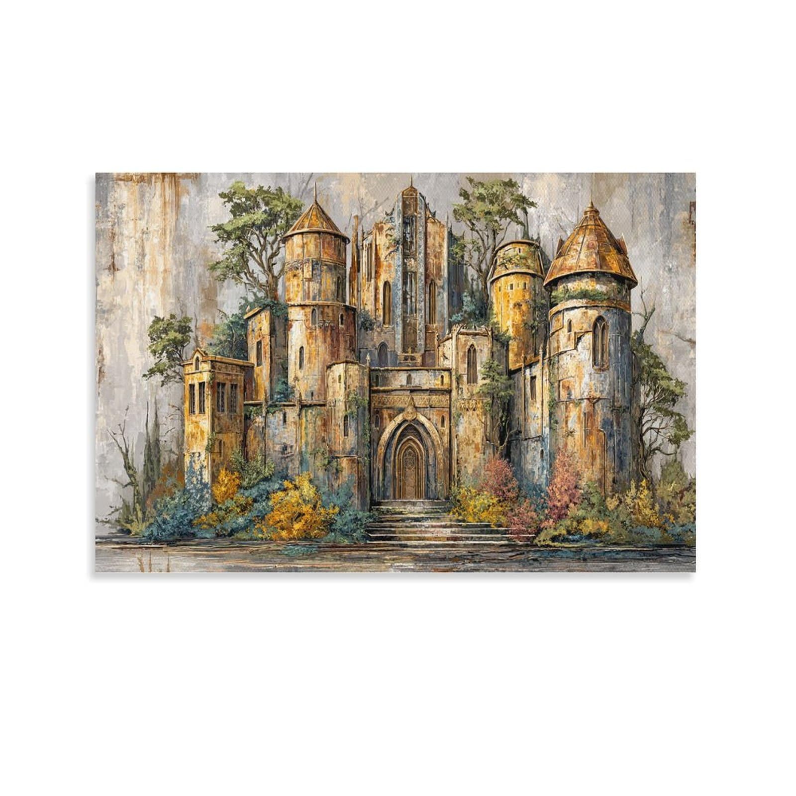 Phqazwsxe Unframe-Style-8 Hogwarts Castle Wall Painting Wall Art Giclee Canvas Interesting Modern Art Secure Canvas Uv Printing For Living Room 12X18inch(30X45cm)