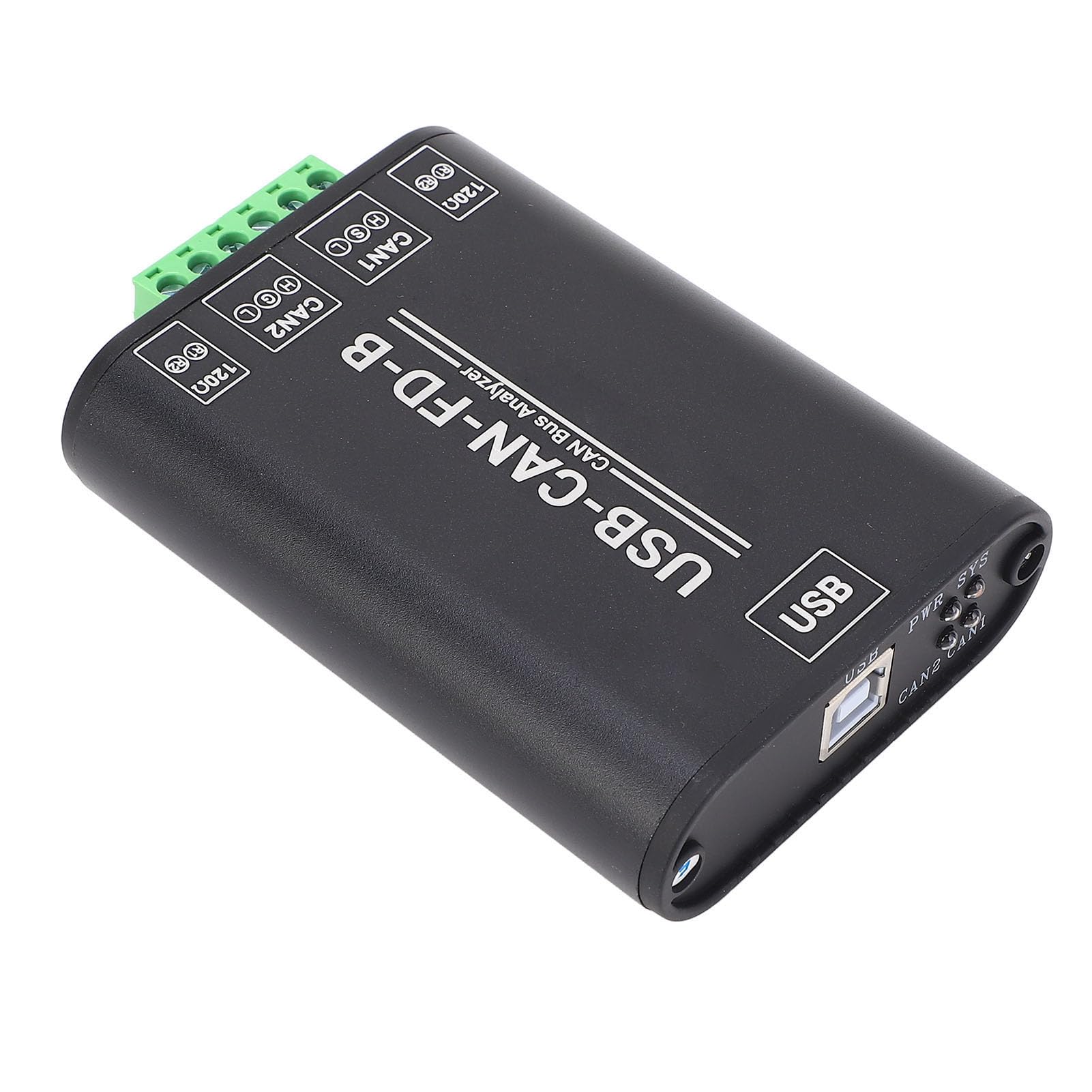 Yosoo Health Gear Analizador USB a CAN Analizador de Bus CAN de Aleación de Aluminio con 2 Canales Aislados 5 V Alimentado por USB de 10 Kbps a 1 Mbps para Control Industrial Depuración de