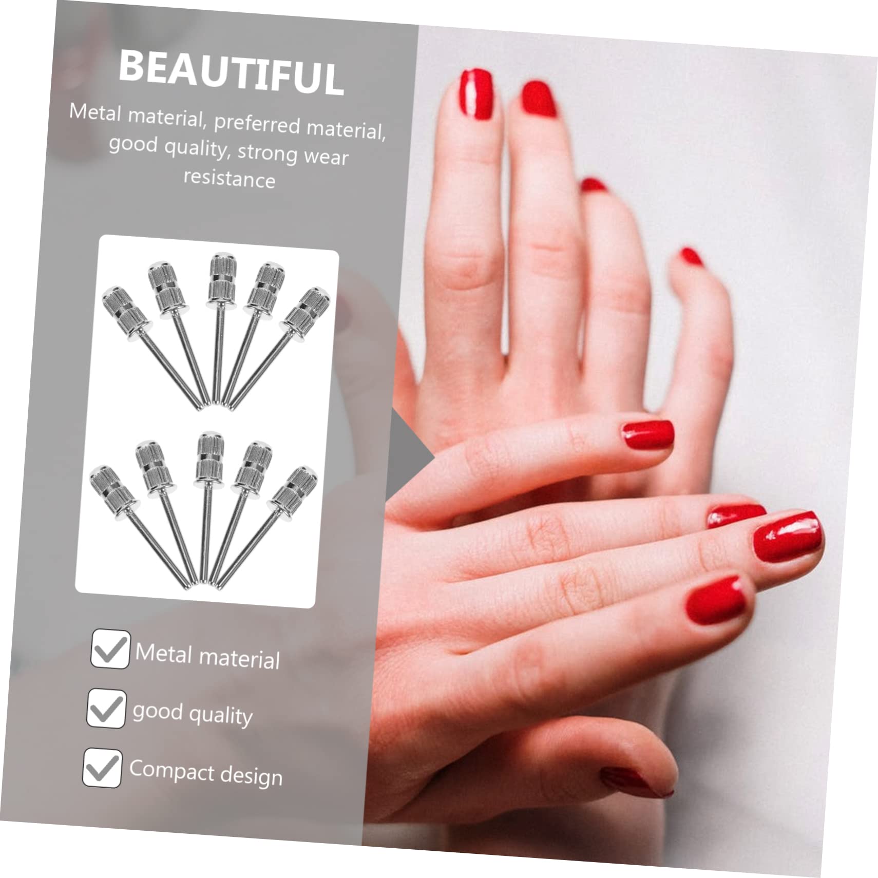 60pezzi Teste Per Trapano Unghie Punte Abrasive Per Manicure e Pedicure Per Lavori Di Lucidatura e Smerigliatura Resistente Alla Corrosione e Facile Da Pulire Strumenti