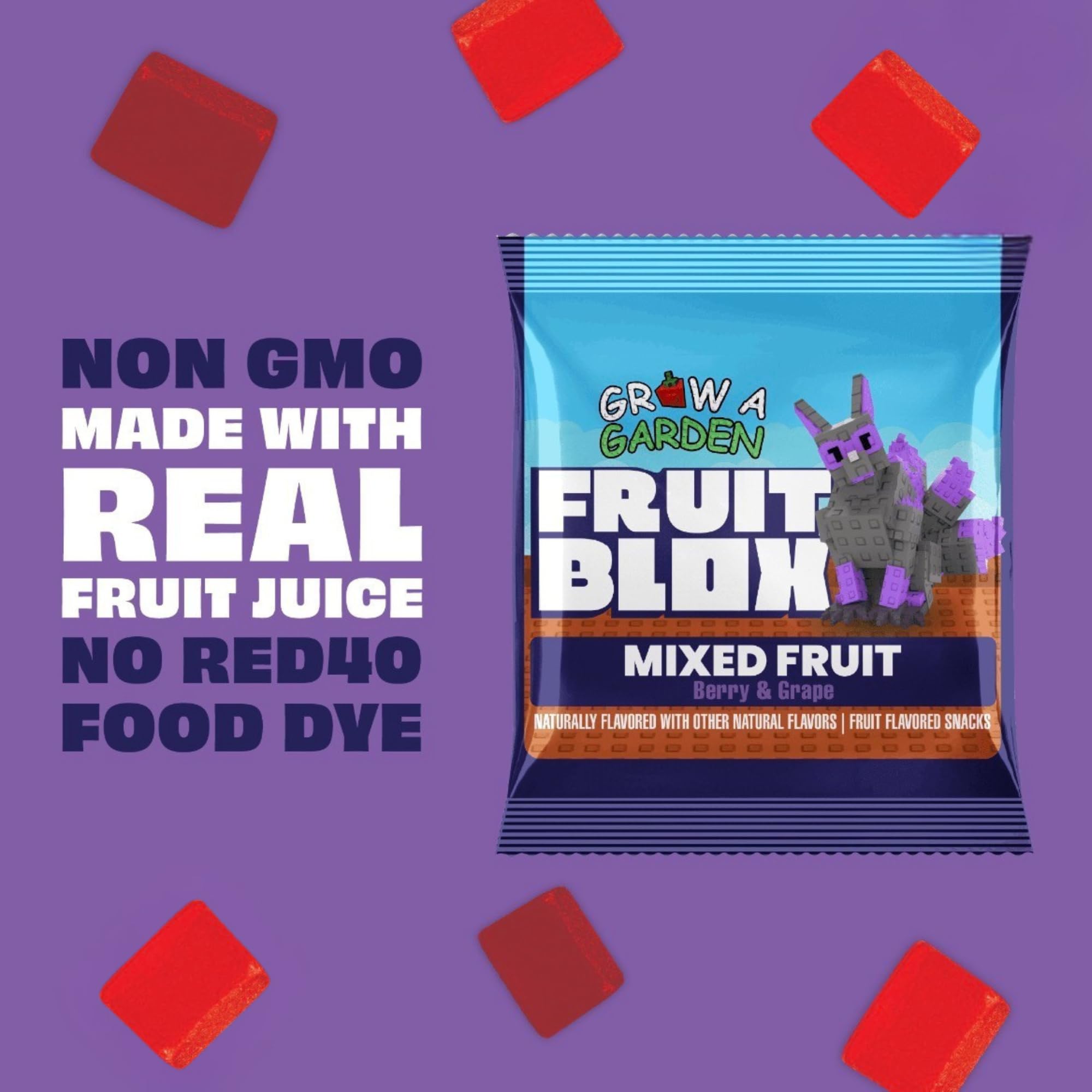 Amazon.com: Fruit Blox Mixed Fruit Snacks, Grow a Garden, Berry