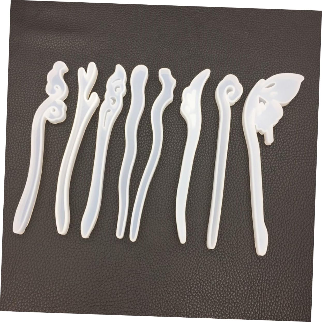 EXCEART 24piezas Moldes De Silicona Para Horquillas De Herramientas De Manualidades Para Joyería Moldes Semitransparentes De Epóxica Accesorios Creativos Para
