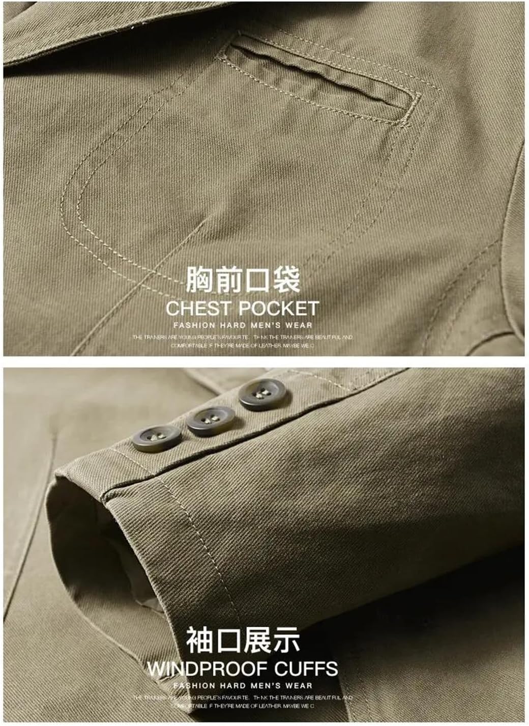 Men Suit Jacket Solid Color Waterproof Coat Outwear Slim Casual Jacket