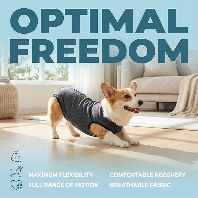 Foto 3 de 6 de Samlonge Traje de Recuperación para Perros, Alternativa al Collar Electrónico de Conos