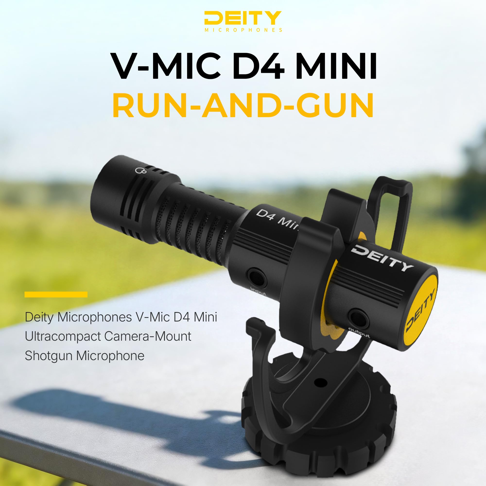 Amazon.com: Deity V-Mic D4 Mini Video Microphone 20mph Wind Rating