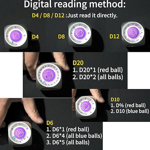 Miniatura 4 de Juego de dados de ruleta para juego de mazmorras y dragones