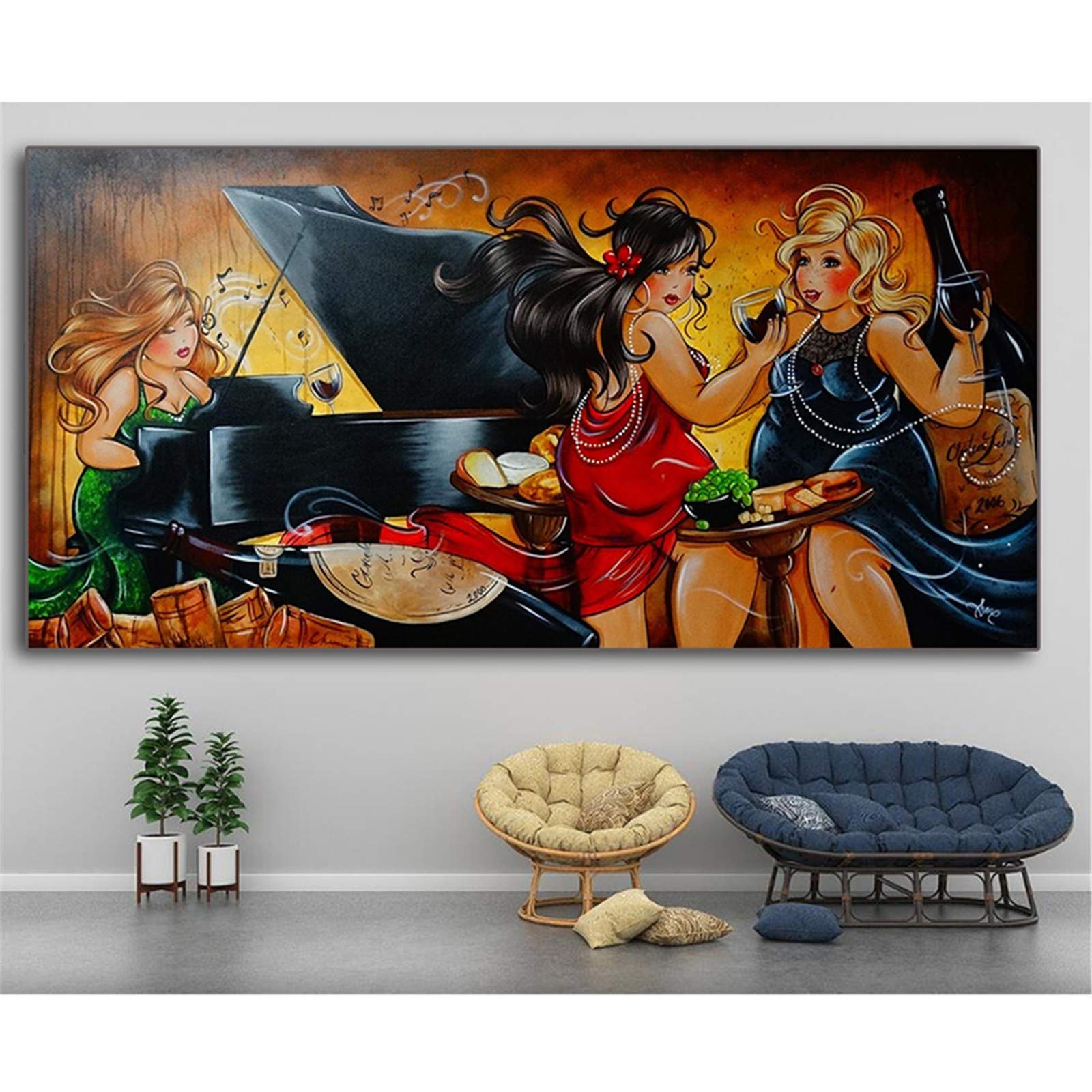 Kit de peinture diamant broderie 5D grand format 24x72 inch pour décoration murale de salon