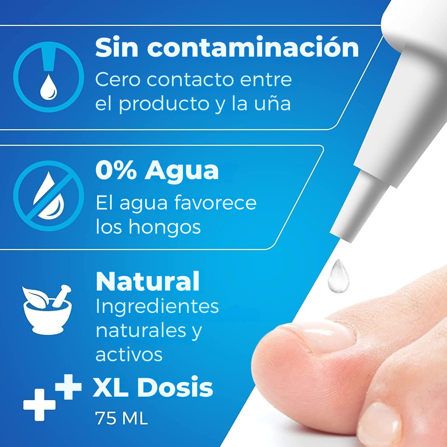 Imperial Feet Nail Mycosis Quita Hongos Uñas Pies-Tratamiento Hongos Uñas Pies-Fortalecedor de Uñas-Ablandador de Callos y Durezas-Tratamiento Hongos Uñas-Reparador Uñas Dañadas y Debiles-XL 75ML