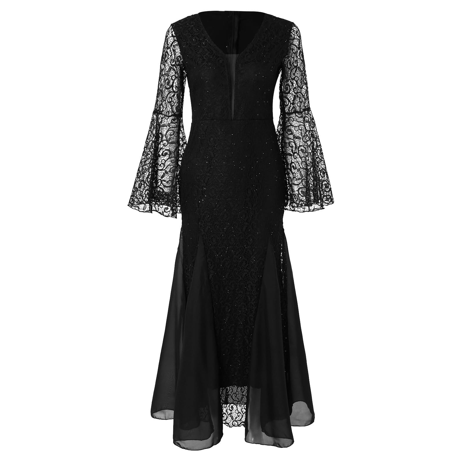 2026 Dames élégantes Slim Fit Fishtail Longue de Banquet soirée en Dentelle pour Femme