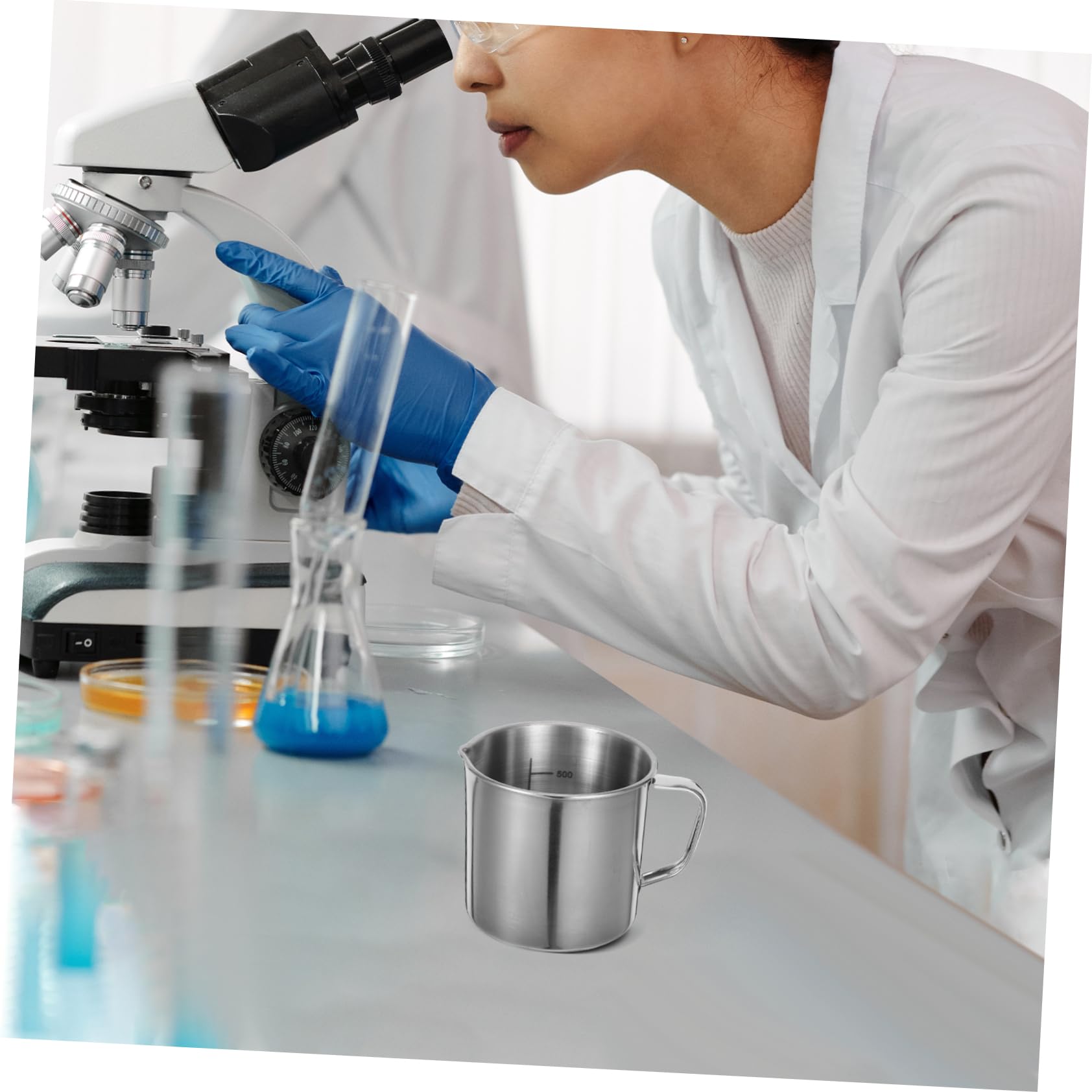 TOPBATHY 3piezas Vasos Medidores Inoxidable Graduada Para Cocina y Química Taza De Medición Resistente y De Limpiar