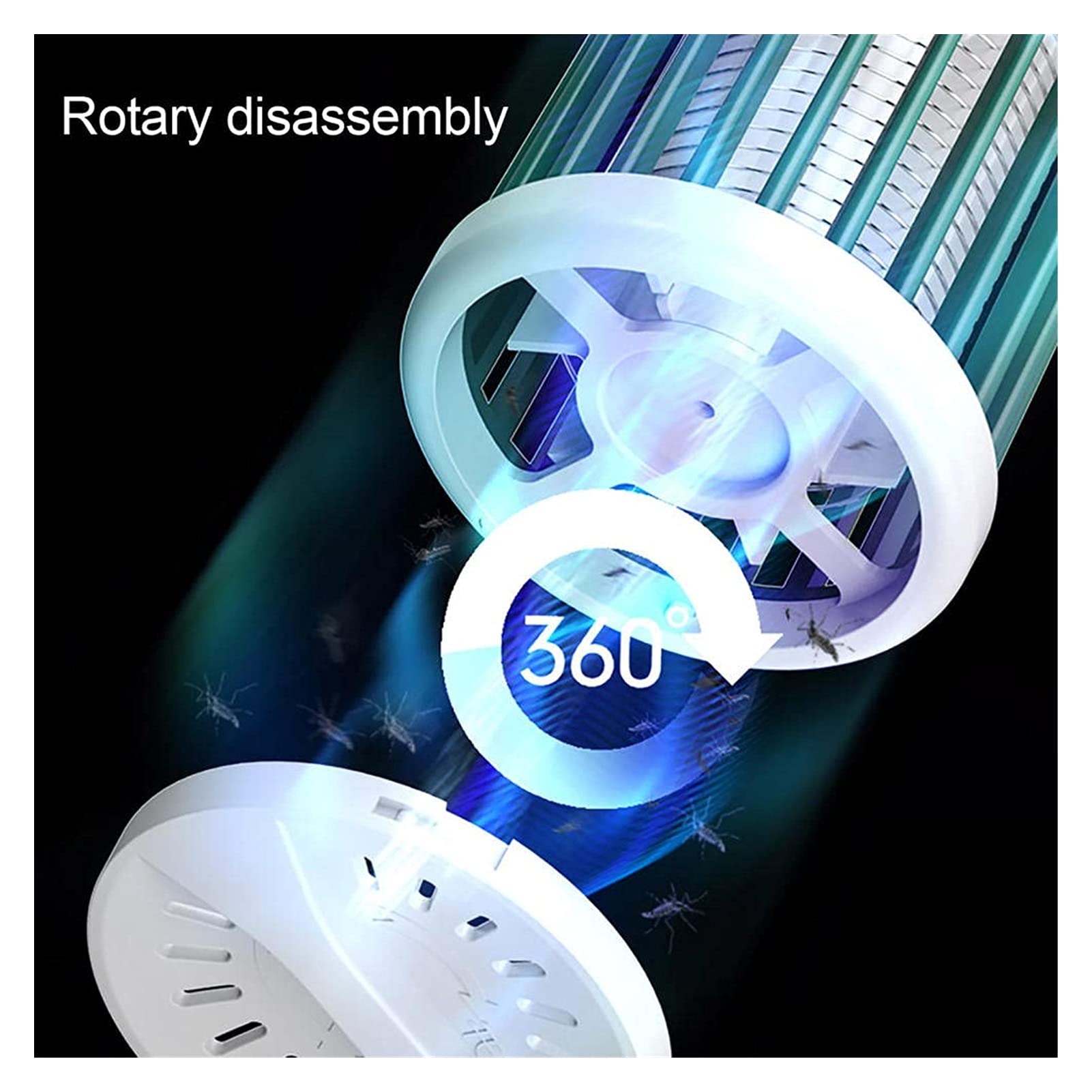 HXR Lampe anti-moustiques à LED pour intérieur et extérieur - Piège à mouches pour camping et extérieur