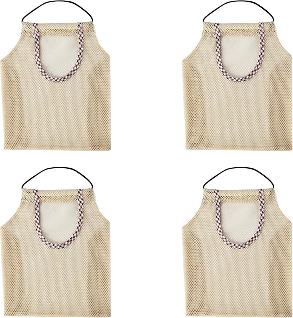 NA 4 Pcs Hanging Storage Mesh Bags Pulling resistance Storage Tote Bags Mesh Grocery Bags for Garlics, Potatoes, Onions