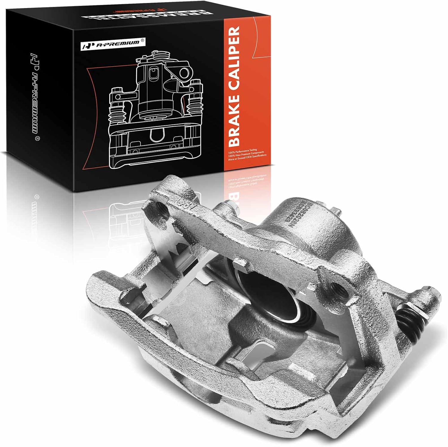 A-Premium Disc Brake Caliper Assembly with Bracket Compatible with Select Nissan and Suzuki Models - Rogue 2008-2013, Rogue Select 2014-2015, Kizashi - Front Right Passenger Side