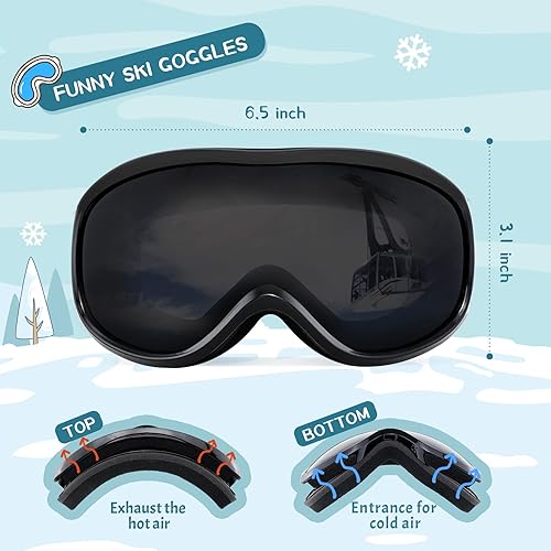Miniatura 9 de Supertrip Gafas de esquí para niños, gafas de snowboard antivaho para niños y niñas de 5 a 15 años