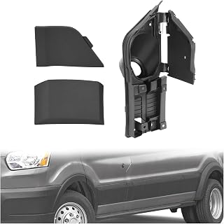 KUAFU Fuel Filler Door Housing Pocket Hinge w/Black Cover Compatible with 2015-2023 Ford Transit Van 150 250 350 HD Replacement for CK4Z-5427936-A CK4Z-61405A26-B Gas Tank Filler Pipe Assembly Kit