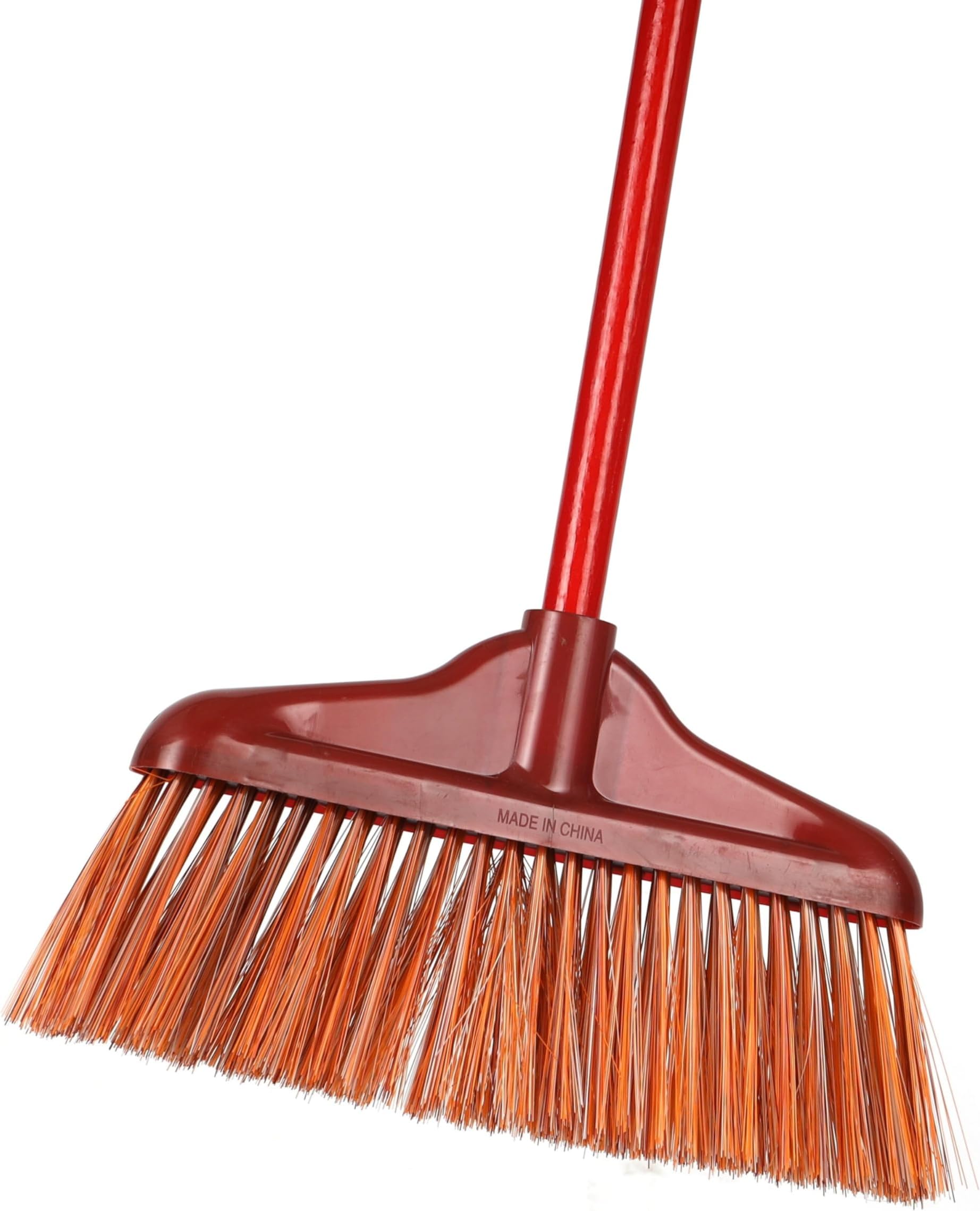 Delcasa DC3043 Floor Broom with Long Wooden Stick, Orange