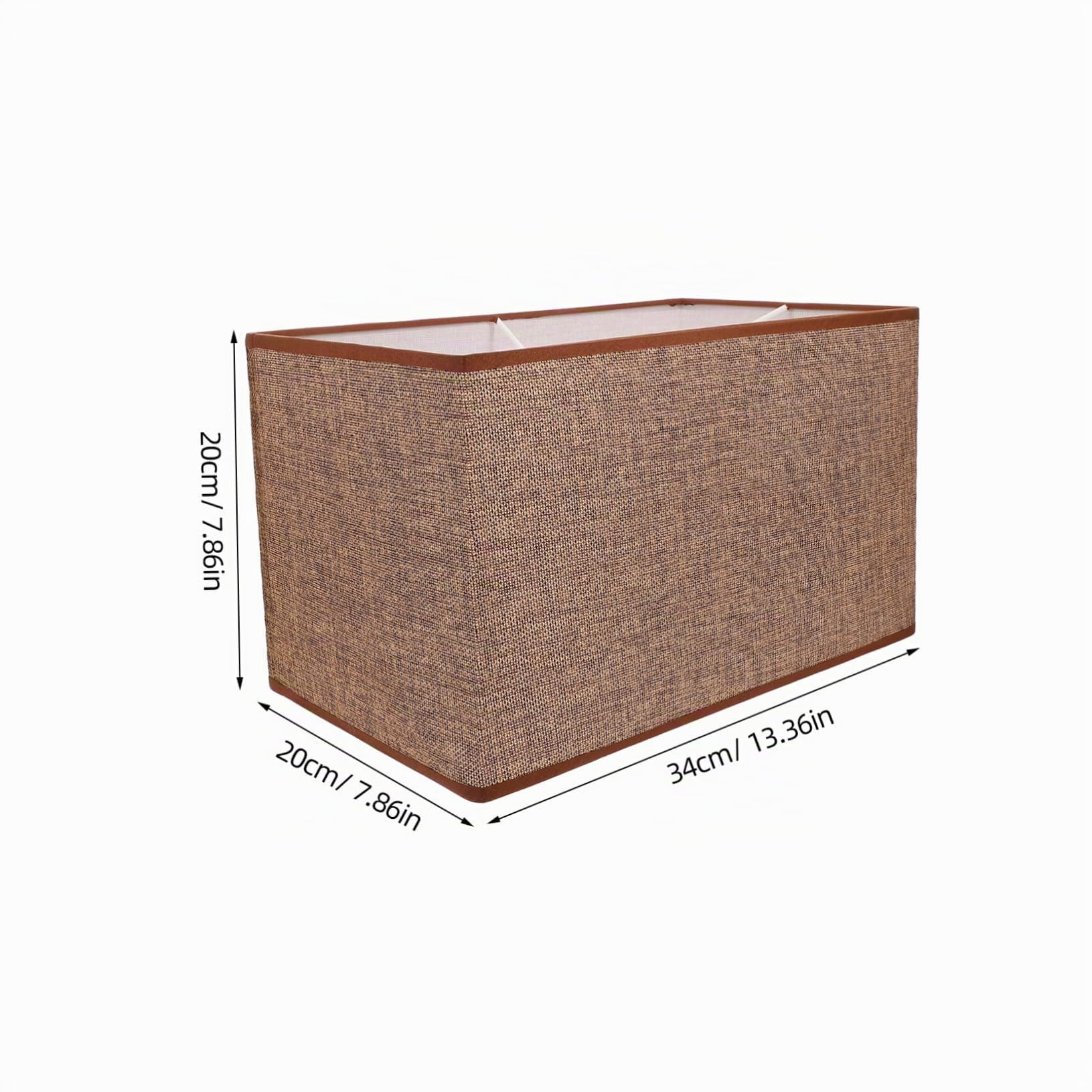 SEWACC Pantalla De Lino Rectangular Para Lámpara Accesorio Decorativo De Sencilla Para Decoración De Escritorio