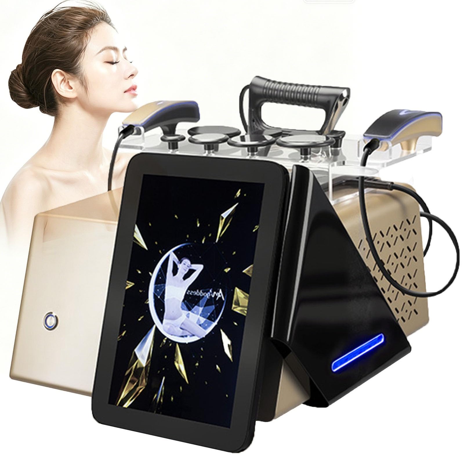 Máquina de diatermia de 448 kHz para fisioterapia, máquina de terapia Tecar, máquina de diatermia para bajar de peso, máquina para reafirmar la piel, aliviar el dolor y adelgazar, lifting facial.