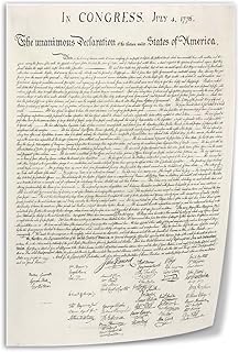 JAWASDAO American Declaration of Independence Preamble Poster (1) Wall Art Poster Canvas Print Office Bedroom Living Room Aesthetic Decor Poster 24x36inch(60x90cm) Unframe-style