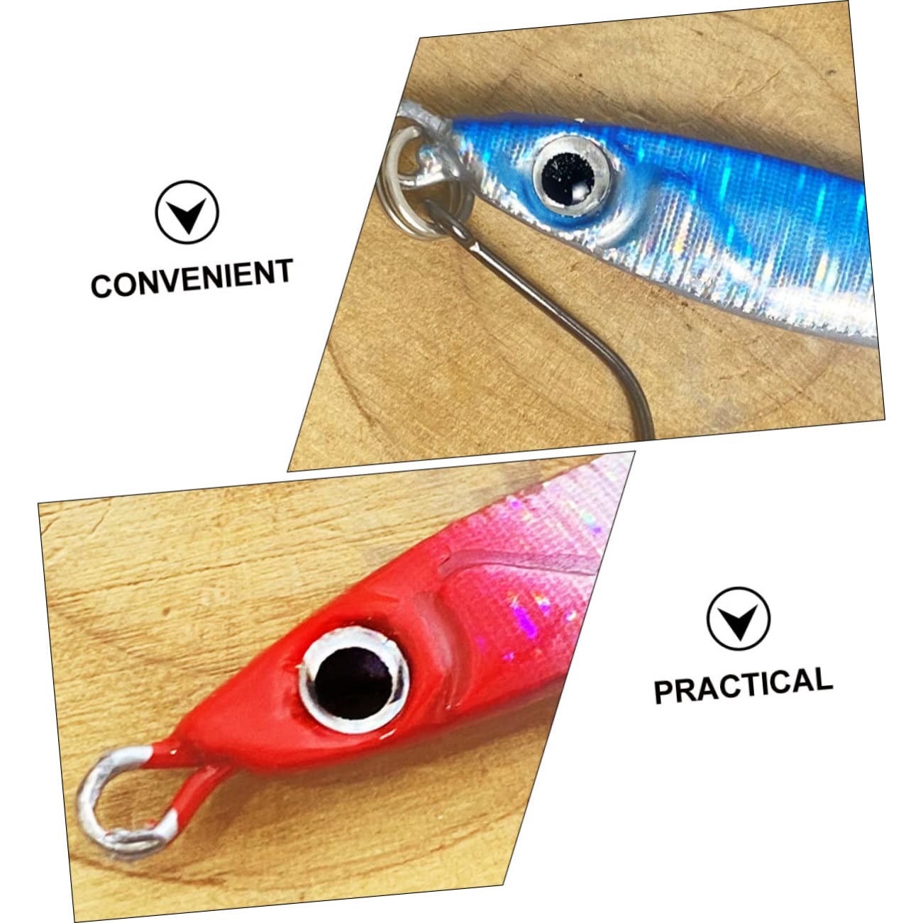 VANZACK 25pièces Hameçons Sinking Outils De pour Eau Et Douce Hameçons Artificiels pour Carnassiers