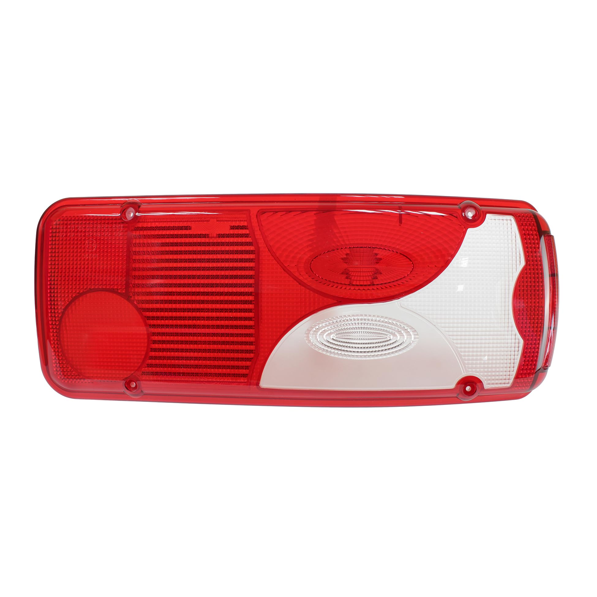 Generisch 2 lenti in vetro bianco, vetro di ricambio per fanale posteriore sinistro/destro per camion/Scania/Crafter/Sprinter/MAN - Vetro per fanale posteriore con marcatura CE - Rosso/Bianco