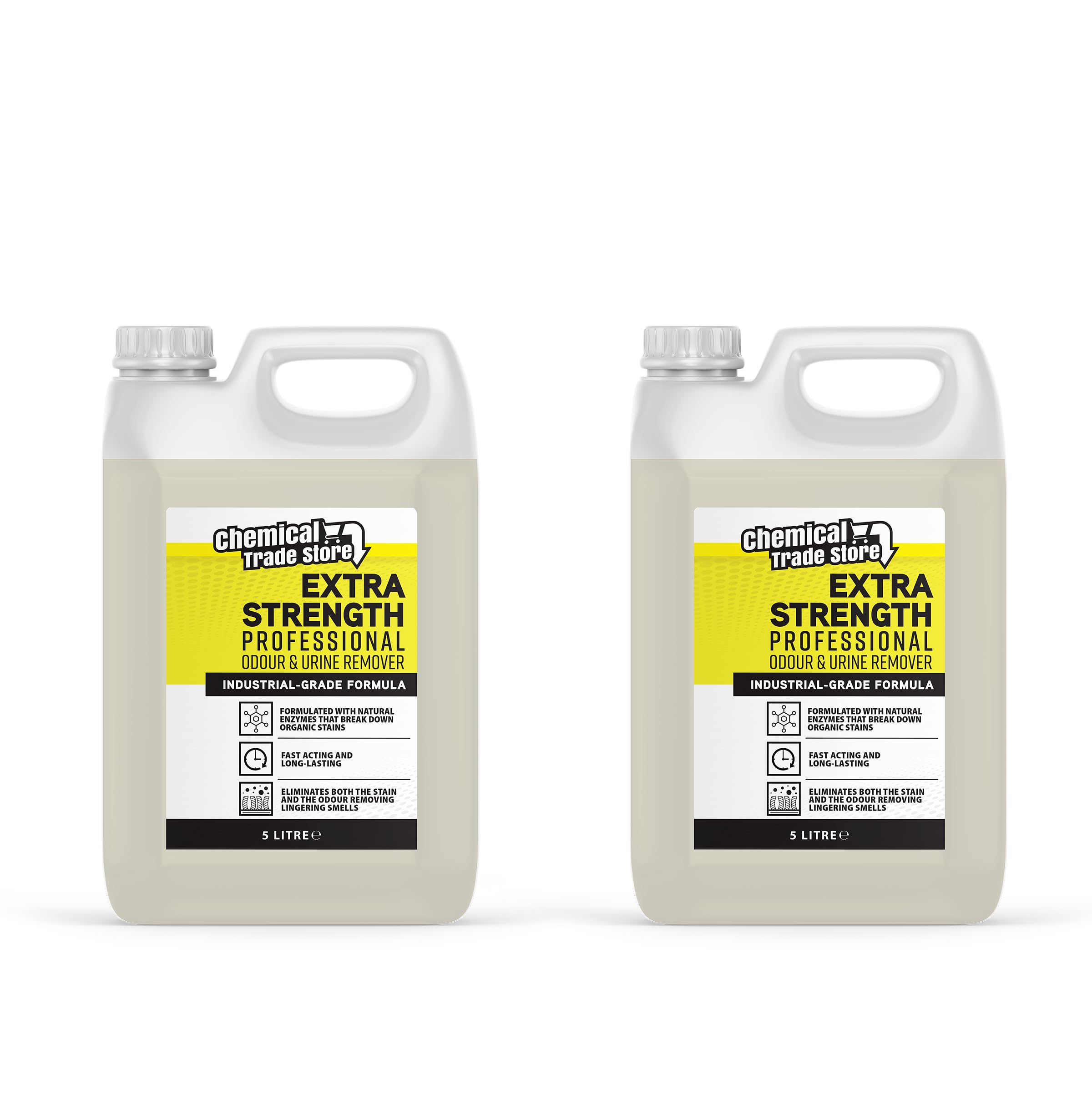 Chemical Trade Store Professional Enzyme Odour & Urine Remover 2 x 5L - Ultimate Stain & Odour Solution for Pet & Household - Carpet & Upholstery Cleaner