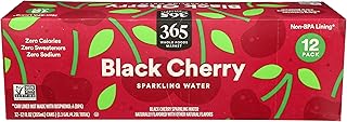365 by Whole Foods Market, Water Sparkling Black Cherry, 12 Fl Oz, 12 Pack