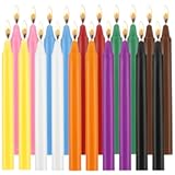 20 pcs Unscented Assorted Colors Mini Taper Candle &vert; 4" Tall x 1&sol;2" Diameter &vert; Great for Casting Chimes&comma; Rituals&comma; Spells&comma; Wax Play & More