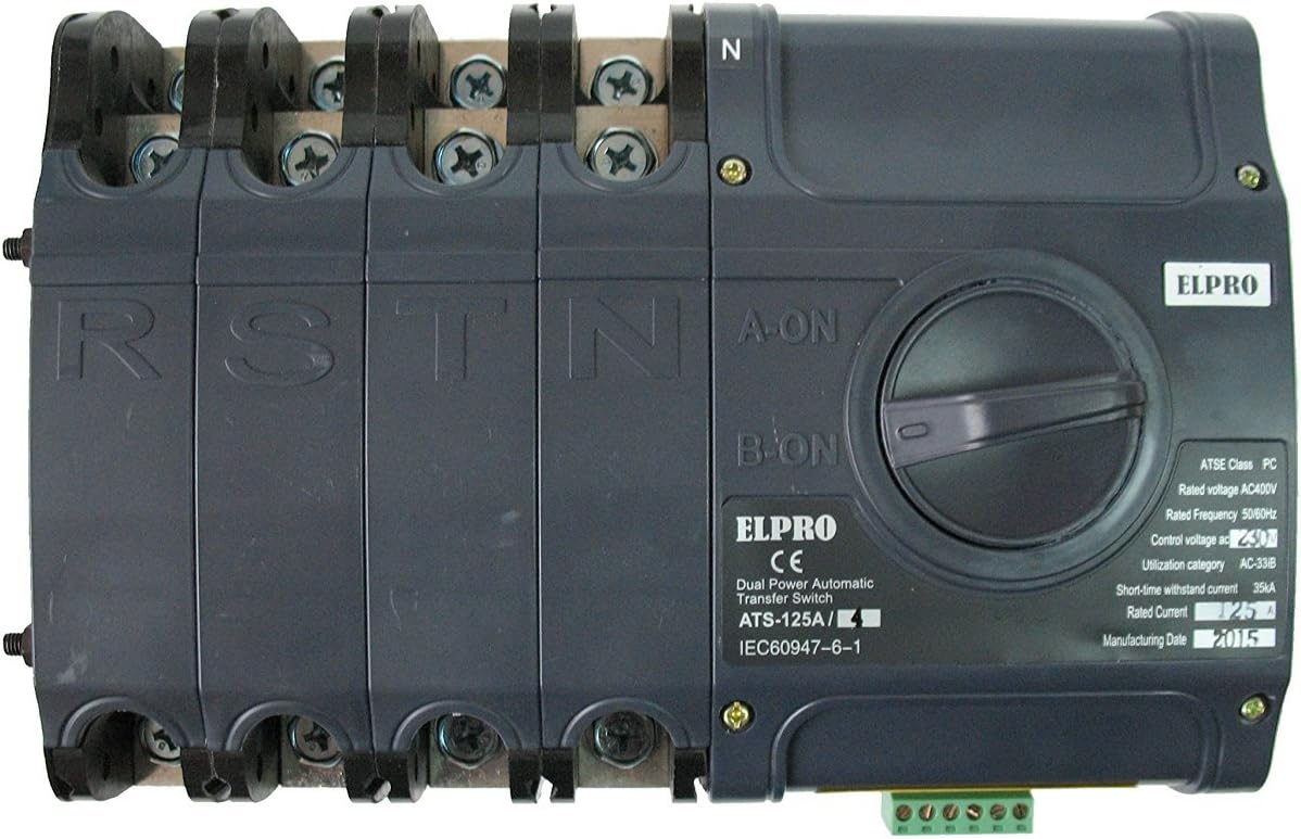 4PRO ATS-125A, 50-60Hz Automatic Changeover Transfer Switch